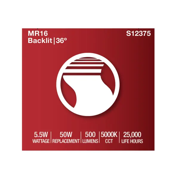 5.5 Watt MR16 LED Floodlight - 5000K CCT - GU10 Base - 120 Volt - Image 7