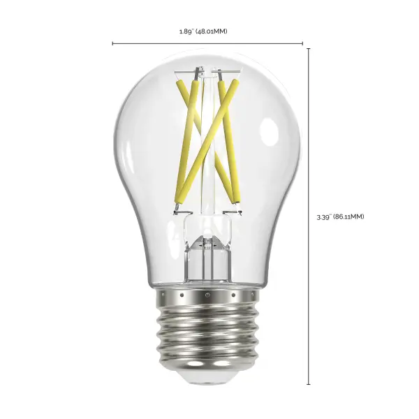 5 Watt A15 LED Filament - Clear - Medium Base - 5000K - 90 CRI - 120 Volt - Image 6