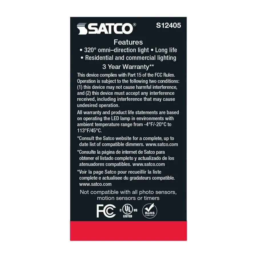 5 Watt A15 LED Filament - Soft White - 3000K - Medium base - 90 CRI - 120 Volt - Image 5