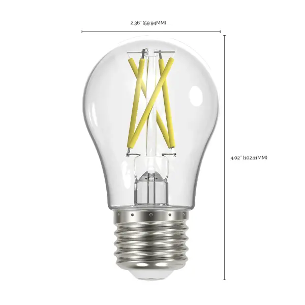 10.5 Watt A19 LED Filament - Clear - Medium Base - 2700K - 90 CRI - 120 Volt - Image 6