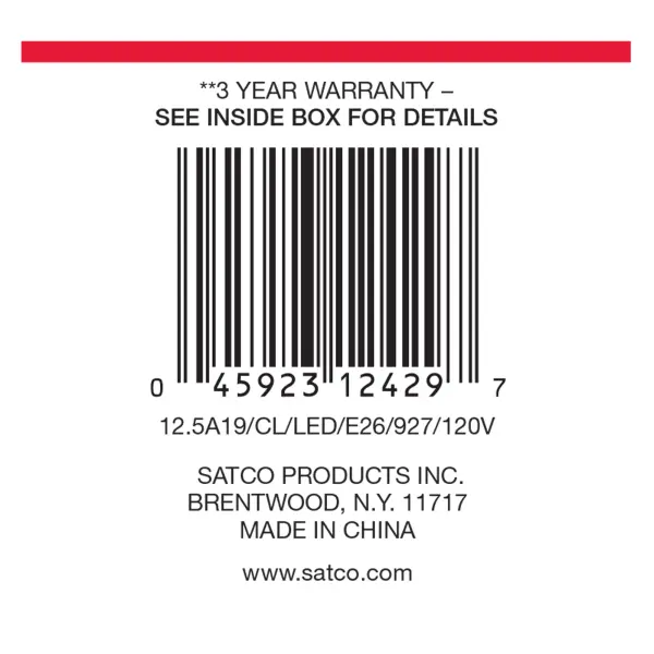 12.5 Watt A19 LED Filament - Clear - Medium Base - 2700K - 90 CRI - 120 Volt - Image 8