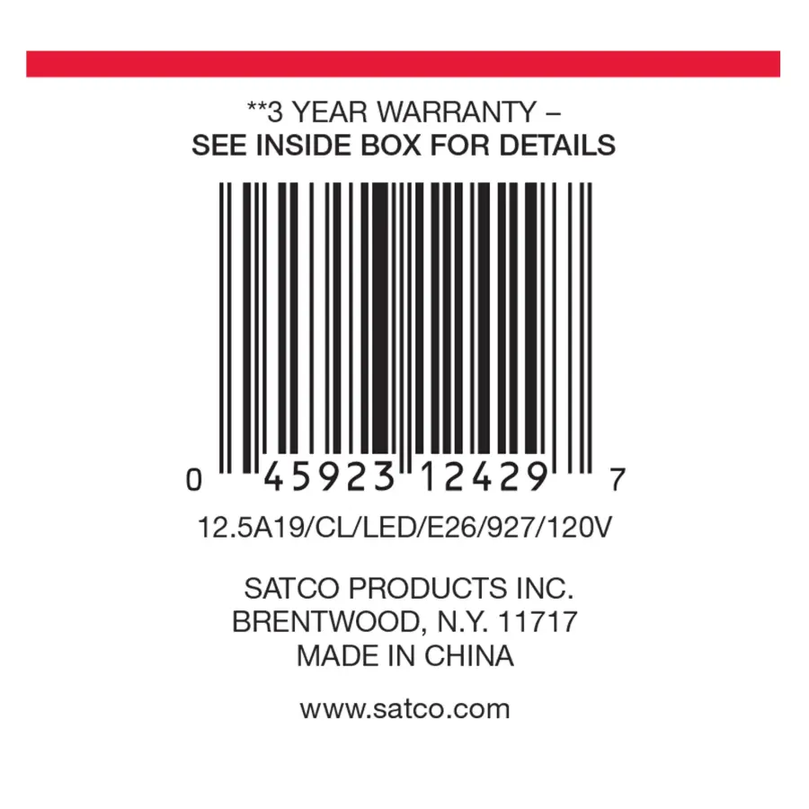 12.5 Watt A19 LED Filament - Clear - Medium Base - 2700K - 90 CRI - 120 Volt - Image 8