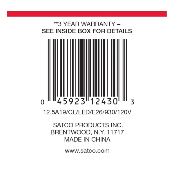 12.5 Watt A19 LED Filament - Clear - Medium Base - 3000K - 90 CRI - 120 Volt - Image 8