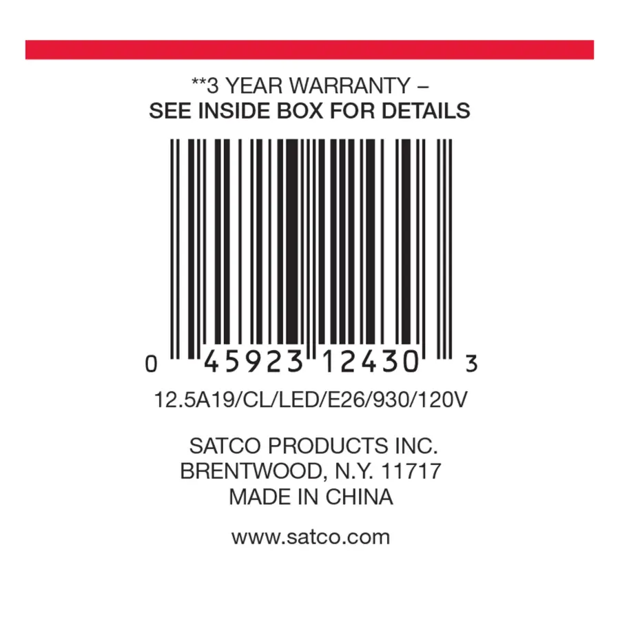 12.5 Watt A19 LED Filament - Clear - Medium Base - 3000K - 90 CRI - 120 Volt - Image 8