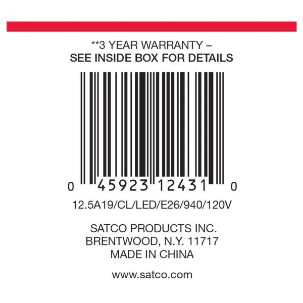 12.5 Watt A19 LED Filament - Clear - Medium Base - 4000K - 90 CRI - 120 Volt - Image 8