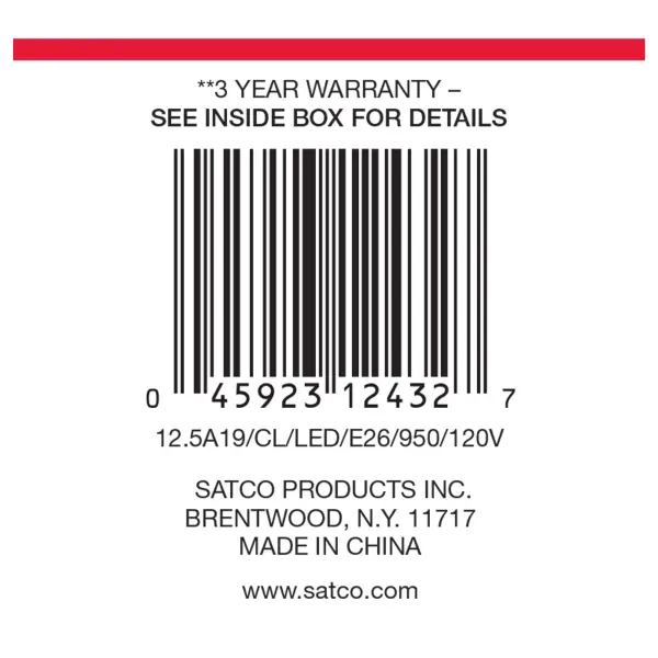 12.5 Watt A19 LED Filament - Clear - Medium Base - 5000K - 90 CRI - 120 Volt - Image 8