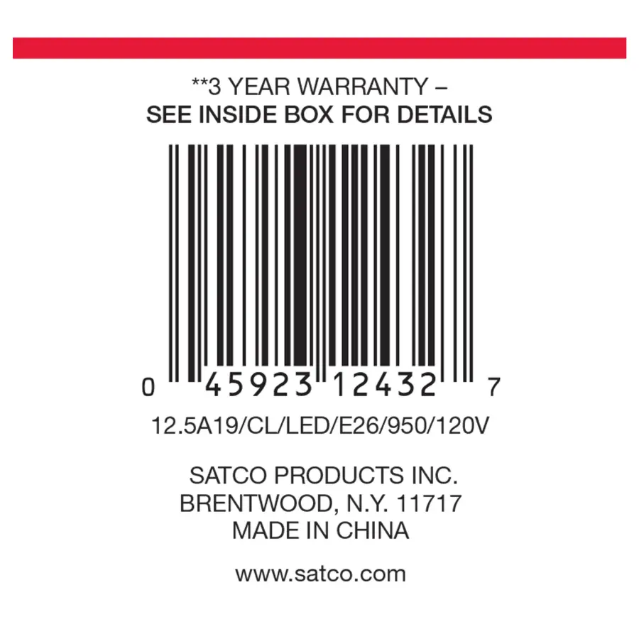 12.5 Watt A19 LED Filament - Clear - Medium Base - 5000K - 90 CRI - 120 Volt - Image 8