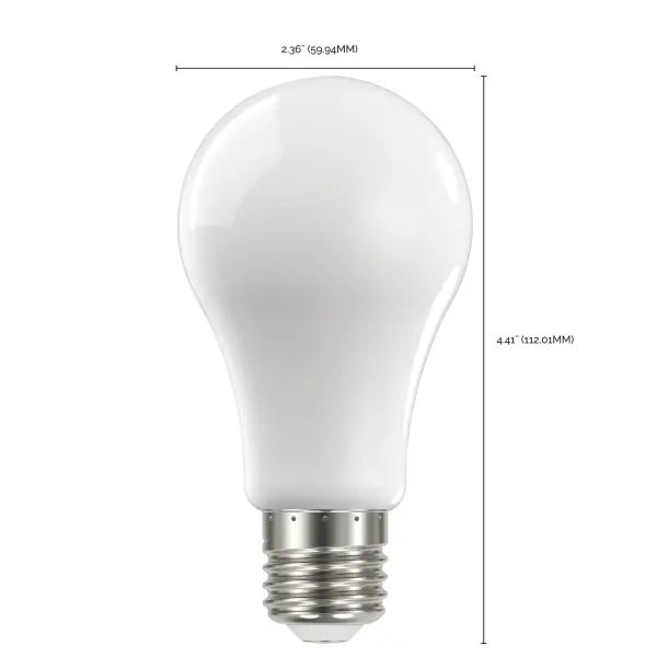 13.5 Watt A19 LED Filament - Soft White - Medium Base - 4000K - 90 CRI - 120 Volt - Image 6