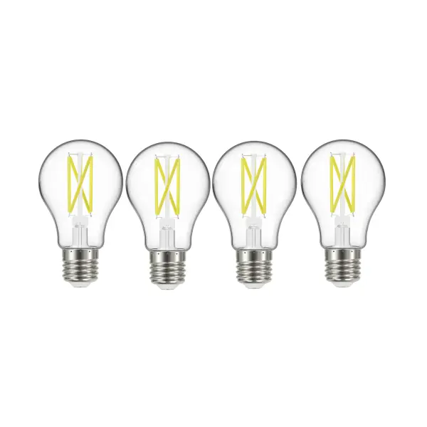 Satco's 10.5-watt LED lamp is traditional, yet contemporary with its clear finish and energy saving LED technology. Elegantly illuminate any room in the house with this 4 pack of dimmable bulbs. Sophisticated and modern, this lamp delivers 15,000 hours of soft white light. - alternate view