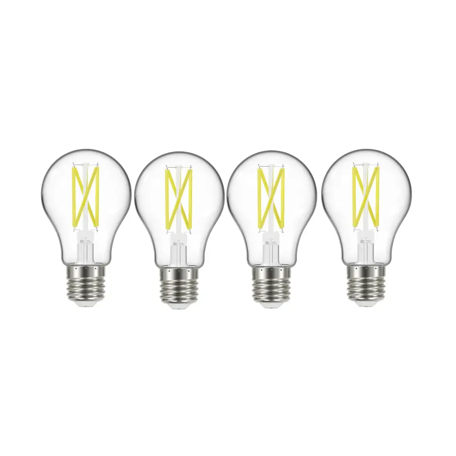 10.5 Watt A19 LED Filament - 75 Watt Replacement - Clear - Medium base - 3000K - 120 Volt - 4-Pack - Image 2