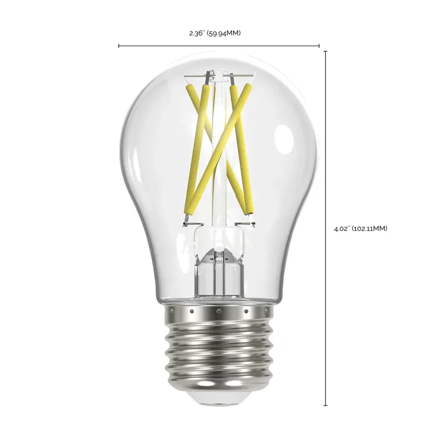 10.5 Watt A19 LED Filament - 75 Watt Replacement - Clear - Medium base - 3000K - 120 Volt - 4-Pack - Image 6
