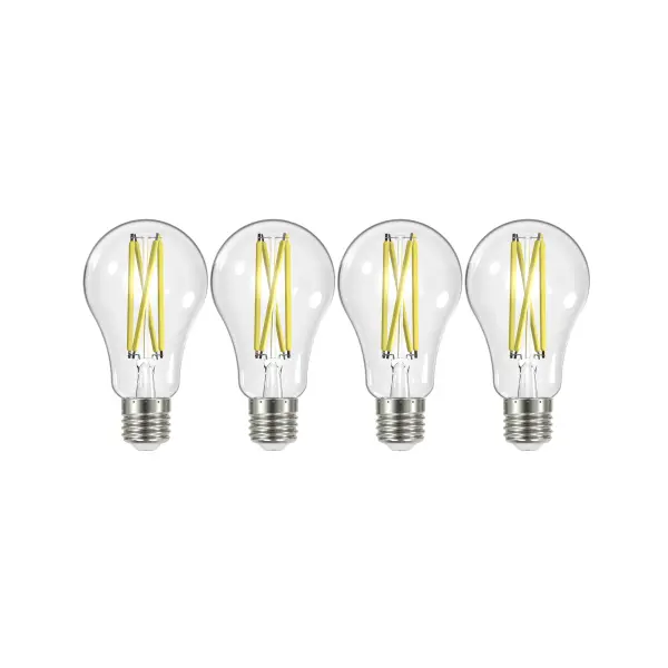 Satco's 12.5-watt LED lamp is traditional, yet contemporary with its clear finish and energy saving LED technology. Elegantly illuminate any room in the house with this 4 pack of dimmable bulbs. Sophisticated and modern, this lamp delivers 15,000 hours of soft white light. - alternate view
