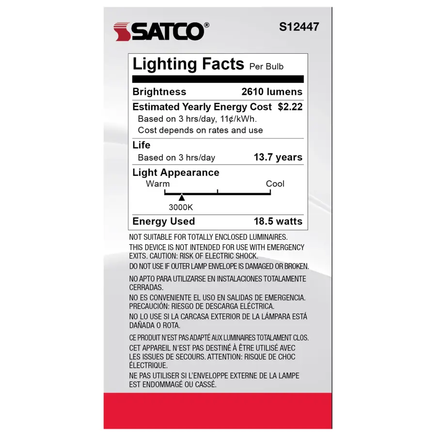 18.5 Watt - A21 LED - Frost Finish - Medium base - 3000K - 120 Volt - Image 7