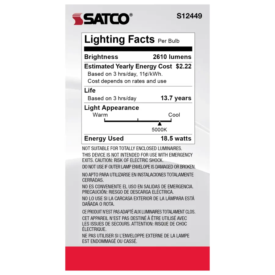 18.5 Watt - A21 LED - Frost Finish - Medium base - 5000K - 120 Volt - Image 7