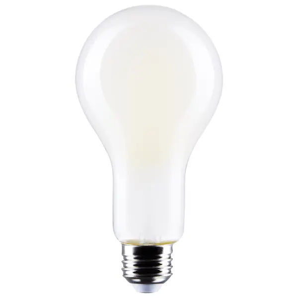 Satco's 21-watt LED lamp is traditional, yet contemporary with its sleek finish and energy saving LED technology. Elegantly illuminate any room in the house with this frost finished bulb. Sophisticated and modern, this lamp delivers 15,000 hours of soft white light.