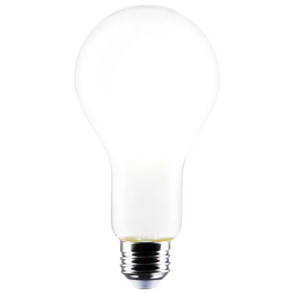 Satco's 21-watt LED lamp is traditional, yet contemporary with its sleek finish and energy saving LED technology. Elegantly illuminate any room in the house with this frost finished bulb. Sophisticated and modern, this lamp delivers 15,000 hours of cool white light. - alternate view