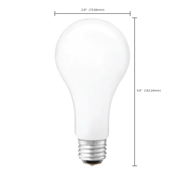 21 Watt - A23 LED - Frost Finish - Medium base - 5000K - 120 Volt - Image 8