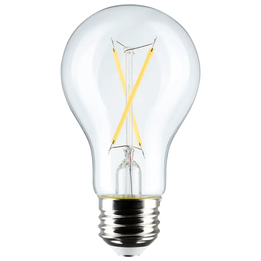 5 Watt A19 LED Filament - Clear - 2700K - Medium Base - 120 Volt - 4-Pack - Image 1