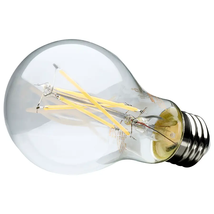 8 Watt A19 LED Filament - Clear - 5000K - Medium Base - 120 Volt - 4-Pack - Image 3