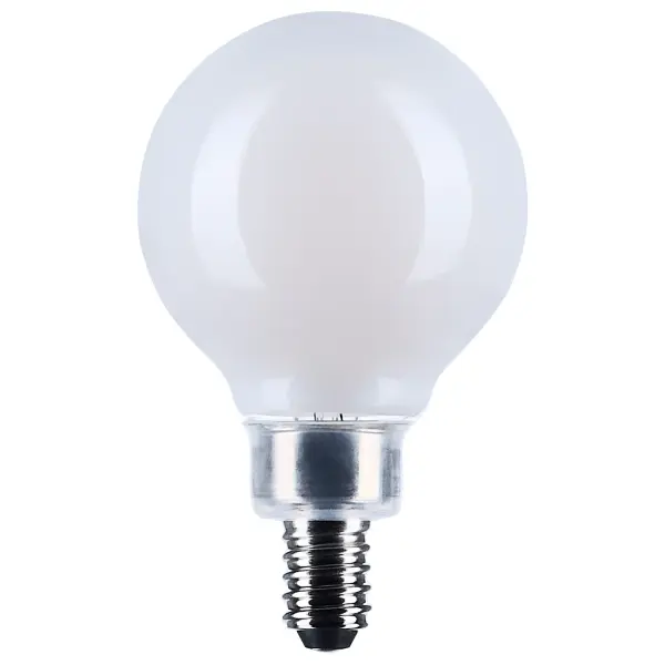 Satco's 4.5-watt LED lamp is traditional, yet contemporary with its sleek finish and energy saving LED technology. Elegantly illuminate any room in the house with this dimmable, globe shaped bulb. Sophisticated and modern, this lamp delivers 15,000 hours of warm white light.