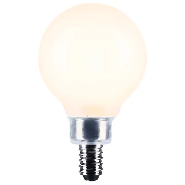Satco's 4.5-watt LED lamp is traditional, yet contemporary with its sleek finish and energy saving LED technology. Elegantly illuminate any room in the house with this dimmable, globe shaped bulb. Sophisticated and modern, this lamp delivers 15,000 hours of warm white light. - alternate view