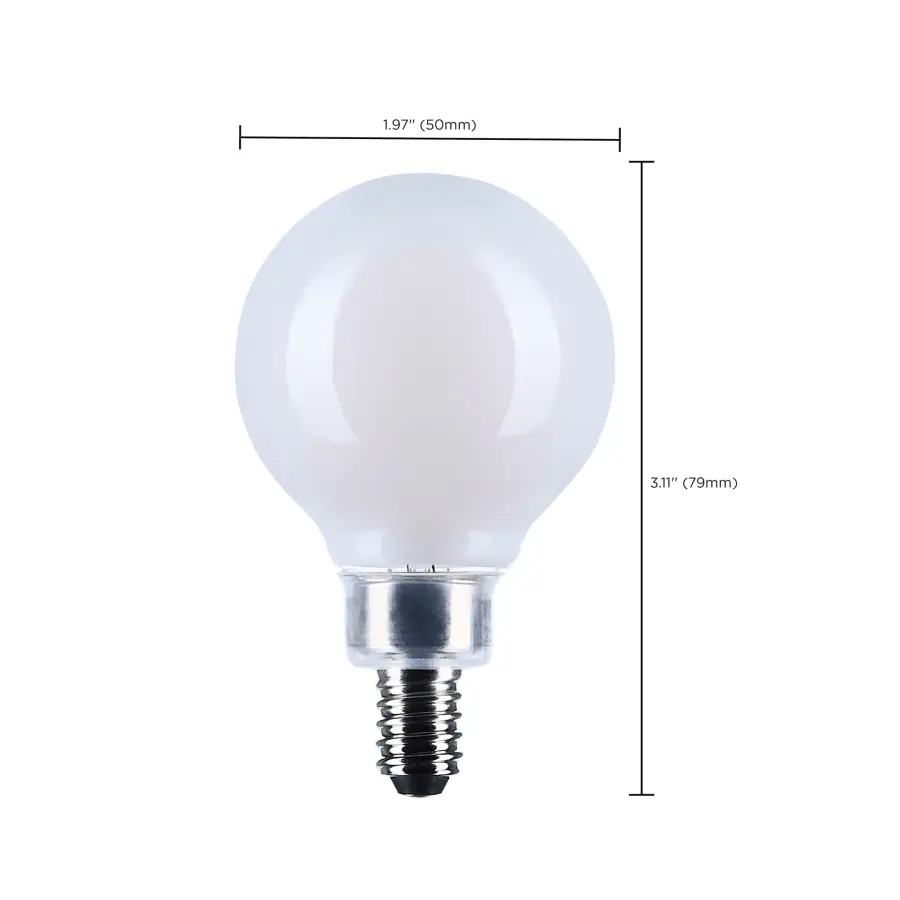 4.5 Watt G16.5 LED - Candelabra Base - White Finish - 3000K CCT - 120 Volt - Image 9