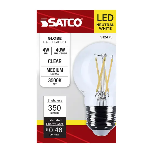 4 Watt G16.5 LED - Medium Base - Clear - 3500K CCT - 120 Volt - Image 3