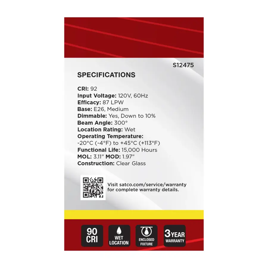 4 Watt G16.5 LED - Medium Base - Clear - 3500K CCT - 120 Volt - Image 5