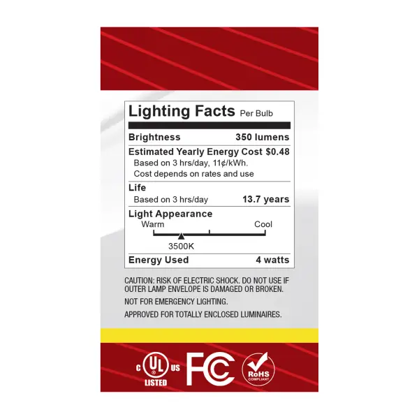 4 Watt G16.5 LED - Medium Base - Clear - 3500K CCT - 120 Volt - Image 6