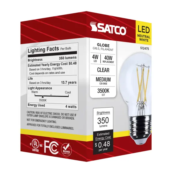 4 Watt G16.5 LED - Medium Base - Clear - 3500K CCT - 120 Volt - Image 7