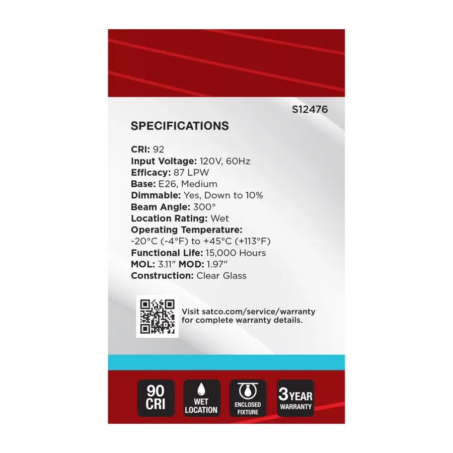 4 Watt G16.5 LED - Medium Base - Clear - 5000K CCT - 120 Volt - Image 5