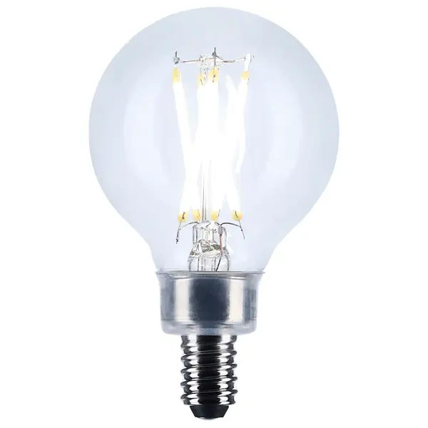 Satco's 5.5-watt LED lamp is traditional, yet contemporary with its vintage style and energy saving LED technology. Elegantly illuminate any room in the house with this dimmable, globe shaped bulb. Sophisticated and modern, this lamp delivers 15,000 hours of cool white light. - alternate view