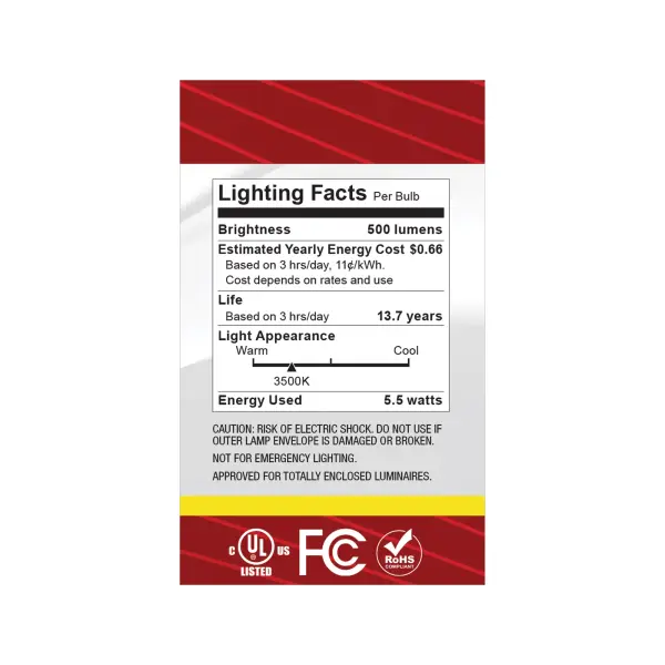 5.5 Watt G16.5 LED - Medium Base - Clear - 3500K CCT - 120 Volt - Image 6