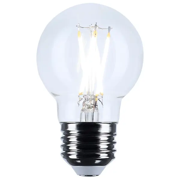 Satco's 5.5-watt LED lamp is traditional, yet contemporary with its vintage style and energy saving LED technology. Elegantly illuminate any room in the house with this dimmable, globe shaped bulb. Sophisticated and modern, this lamp delivers 15,000 hours of cool white light. - alternate view