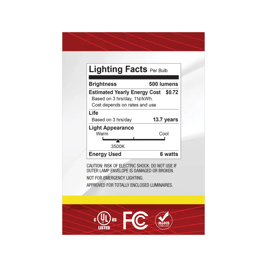 6 Watt G40 LED - Medium Base - Clear - 3500K CCT - 120 Volt - Image 5