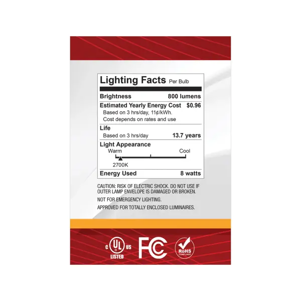 8 Watt G40 LED - Medium Base - Clear - 2700K CCT - 120 Volt - Image 5