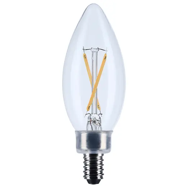 Satco's 3-watt LED lamp is traditional, yet contemporary with its vintage style and energy saving LED technology. Elegantly illuminate any room in the house with this dimmable, clear bulb. Sophisticated and modern, this lamp delivers 15,000 hours of soft white light.