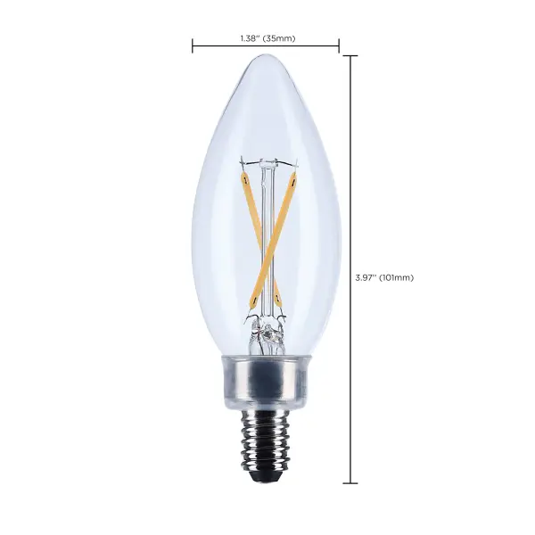 3 Watt B11 LED - Candelabra Base - Clear - 3000K CCT - 120 Volt - Image 9