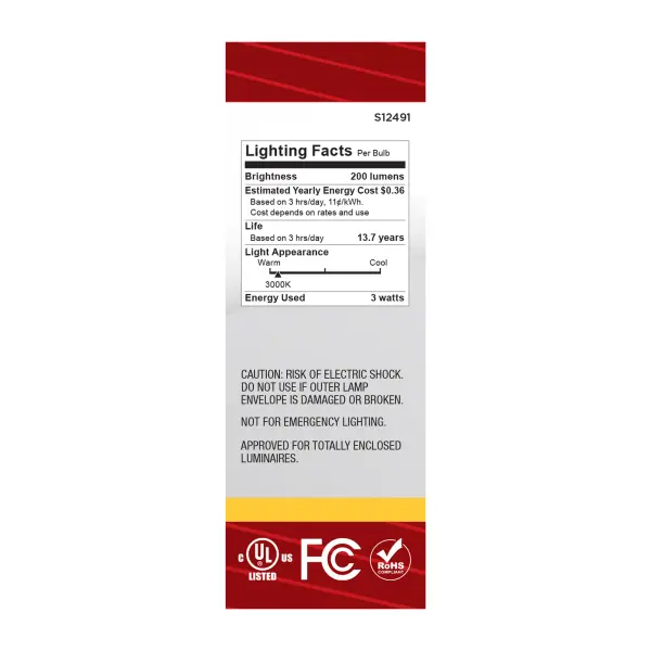 3 Watt B11 LED - Candelabra Base - Frost Finish - 3000K CCT - 120 Volt - Image 6