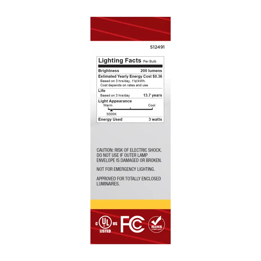 3 Watt B11 LED - Candelabra Base - Frost Finish - 3000K CCT - 120 Volt - Image 6