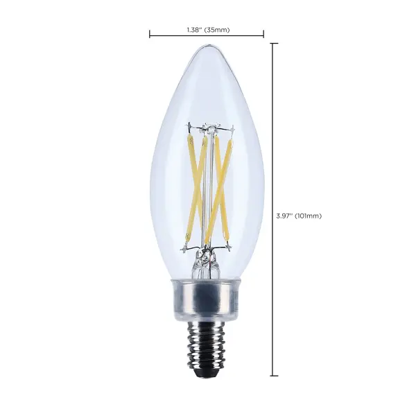 4 Watt B11 LED - Candelabra Base - Clear - 5000K CCT - 120 Volt - 10-pk - Image 9