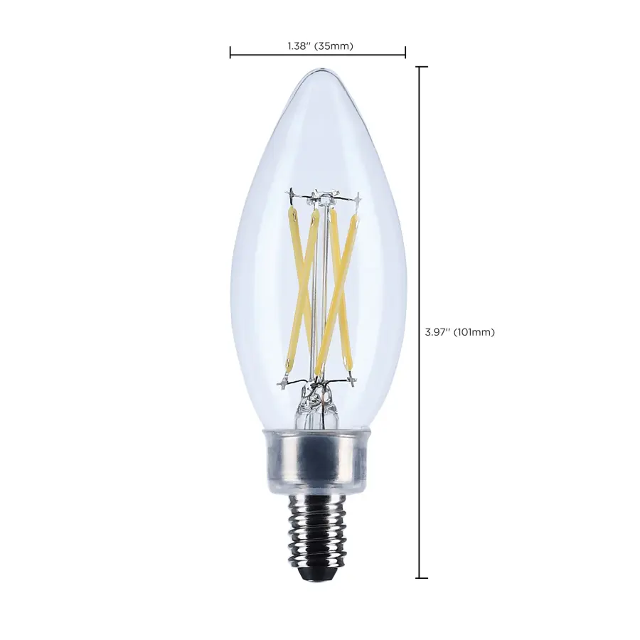4 Watt B11 LED - Candelabra Base - Clear - 5000K CCT - 120 Volt - 10-pk - Image 9