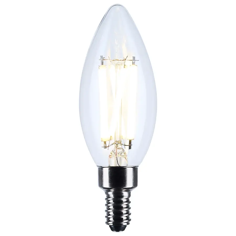 8 Watt B11 LED - Candelabra Base - Candle-Tip - Clear - 3500K CCT - 120 Volt - Image 2