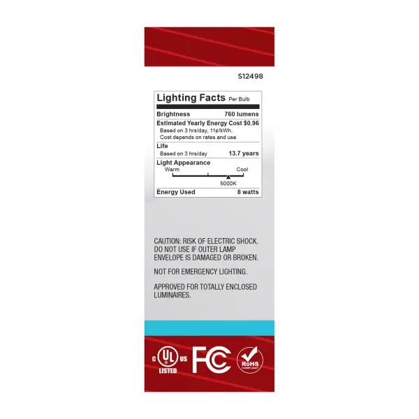 8 Watt B11 LED - Candelabra Base - Candle-Tip - Frost Finish - 5000K CCT - 120 Volt - Image 6