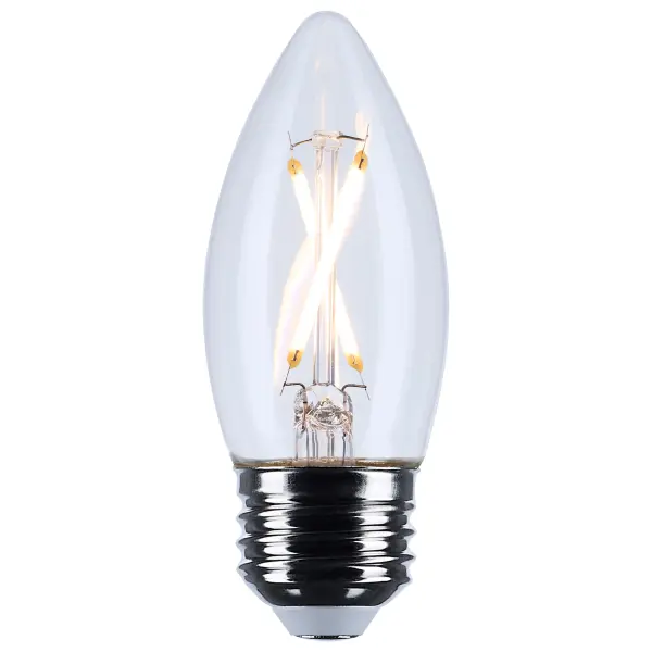 Satco's 3-watt LED lamp is traditional, yet contemporary with its vintage style and energy saving LED technology. Elegantly illuminate any room in the house with this dimmable, clear bulb. Sophisticated and modern, this lamp delivers 15,000 hours of soft white light. - alternate view