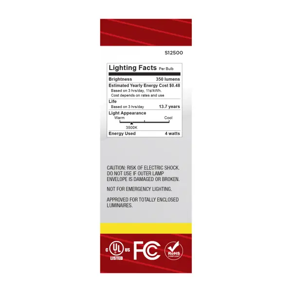 4 Watt B11 LED - Medium Base - Clear - 3500K CCT - 120 Volt - Image 5