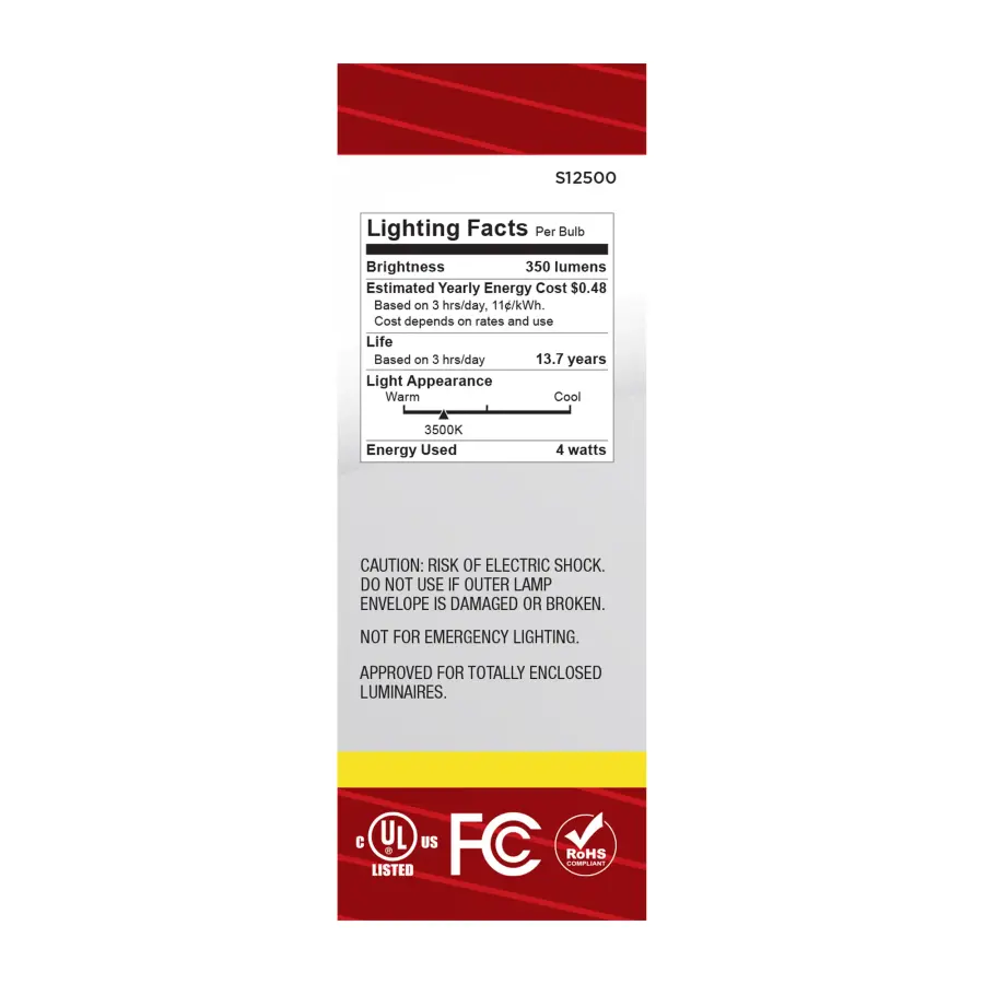 4 Watt B11 LED - Medium Base - Clear - 3500K CCT - 120 Volt - Image 5