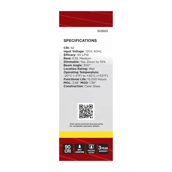 5.5 Watt B11 LED - Medium Base - Clear - 3500K CCT - 120 Volt - Image 4