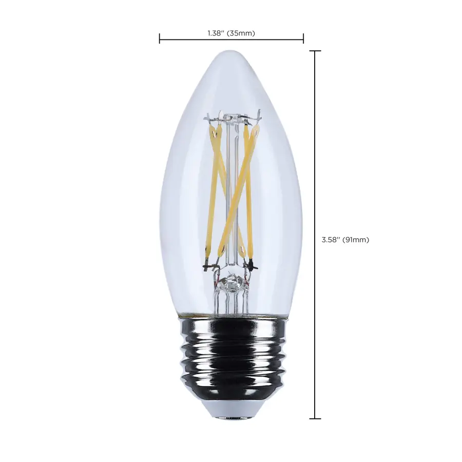 5.5 Watt B11 LED - Medium Base - Clear - 3500K CCT - 120 Volt - Image 8