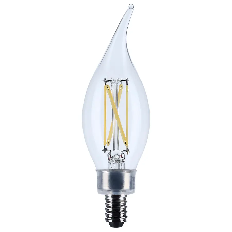 5.5 Watt CA10 LED - Candelabra Base - Clear - 3500K CCT - 120 Volt - Image 1